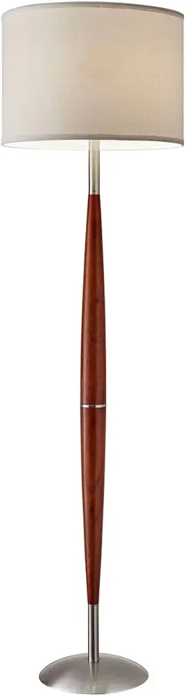 Adesso 3341-13 Hudson Floor Lamp, 61 in., 150 W Incandescent/equiv. CFL, Maple Eucalyptus Wood, 1 Floor Lamp