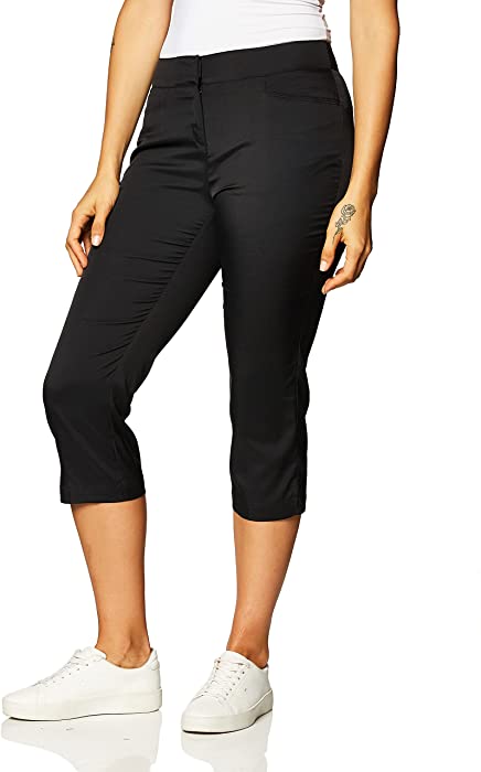 PGA TOUR Women's 22" Tech Capri Golf Pants with Comfort Stretch Waistband - Size 2 - 18 Plus