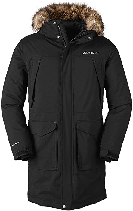 Eddie Bauer Men's Superior Down Stadium Coat Black