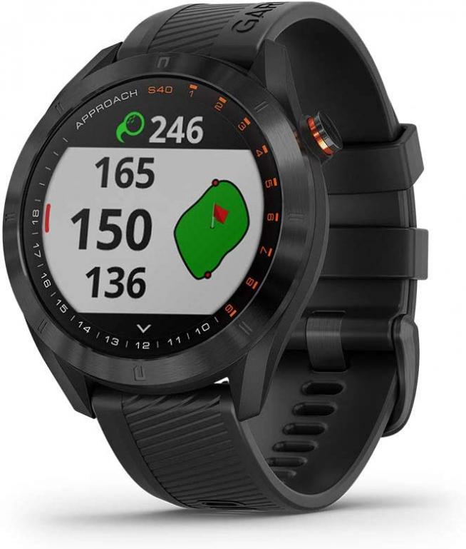 Garmin Approach S40, Stylish GPS Golf Smartwatch, Lightweight with Touchscreen Display, Black