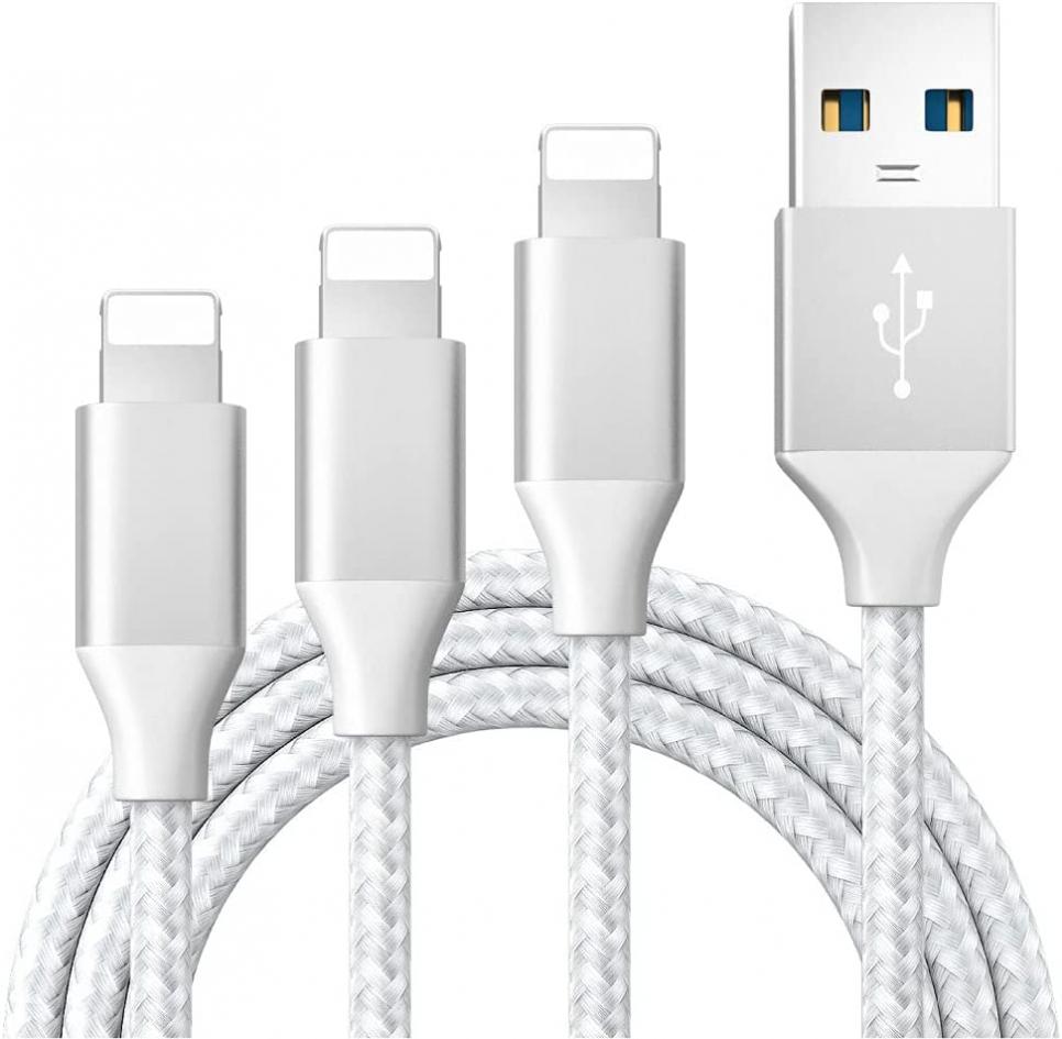 [3Pack] Certified Phone Charger Cable Braided Compatible for iPhone 12,11,Xs,Xr, X, 8, 8 Plus, 7, 7 Plus, 6s, 6s Plus, 6, 6 Plus, SE 5s 5c 5(3ft+6ft+10ft)