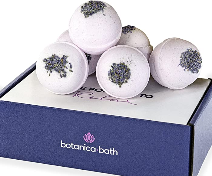 Hemp Bath Bombs for Women & Men - Organic Hemp Bath Bomb (Large 5.0 oz) with 150mg Hemp Oil Each. Hemp Oil & Lavender Essential Oil for Relaxing Spa Baths at Home. Pack of 6.