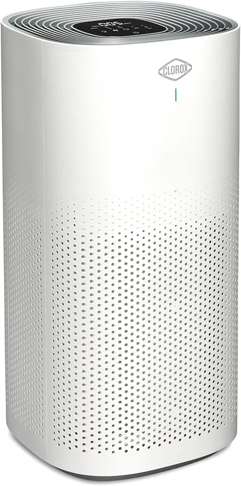 Clorox Air Purifiers for Home, True HEPA Filter, XL Rooms up to 2,220 sq ft, Removes 99.9% of Mold, Viruses, Wildfire Smoke, Allergens, Pet Allergies, Dust, AUTO Mode, UV-C Lightbulb, Whisper Quiet