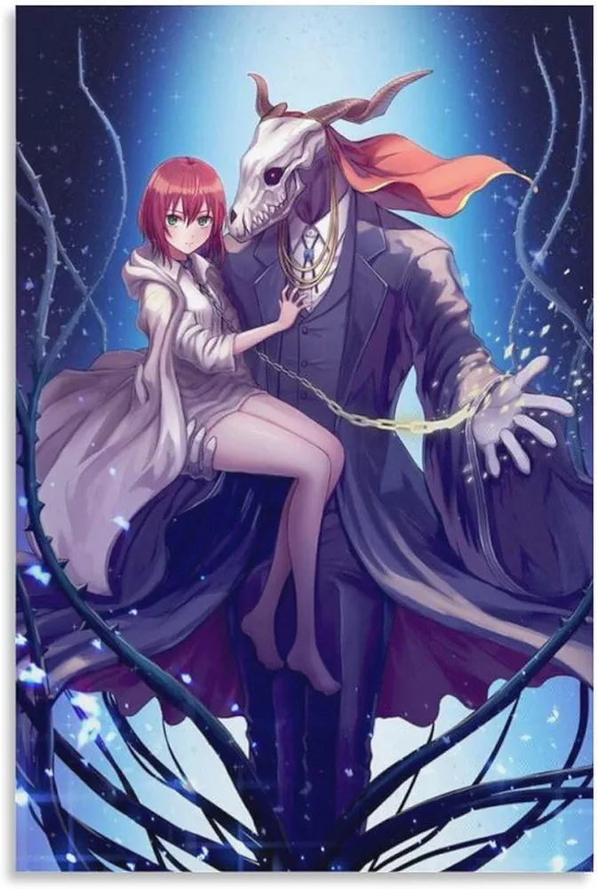 Anime Poster The Ancient Magus' Bride Poster Bedroom Decoration Aesthetics (5) Wall Art Paintings Canvas Wall Decor Home Decor Living Room Decor Aesthetic 12x18inch(30x45cm) Unframe-style