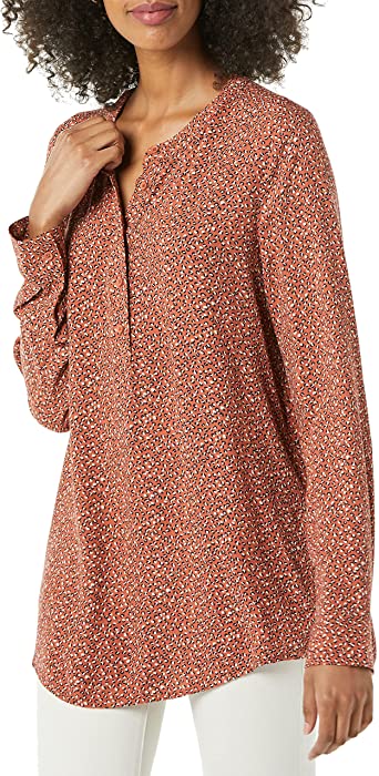 Amazon Essentials Women's Long-Sleeve Woven Blouse