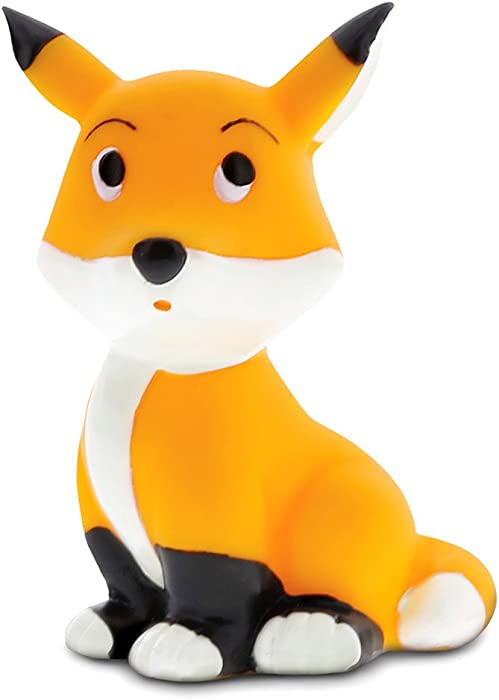 DolliBu Fox Bath Buddy Squirter - Floating Orange Fox Rubber Bath Toy, Fun Water Squirting Bathtime Play For Toddlers, Cute and Soft Wild Life Animal Toy For The Bathtub, Beach & Pool for Girls & Boys