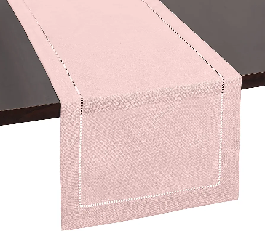 Pink Table Runner, Rose Gold Blush Easter Table Runner for Spring Decor or Easter Decor - Ideal for Wedding and Bridal Shower Decorations, or Rustic Farmhouse Decor (14 x 72 Inches Long)