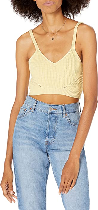 The Drop Women's Divya Pointelle Bralette Sweater