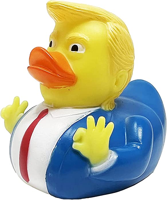 Donald Trump Duck Face Squeaking Bath Toy with Travel Bag - President in The Bath