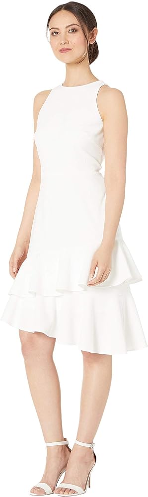 Vince Camuto Ruffled Asymmetrical Hem Dress