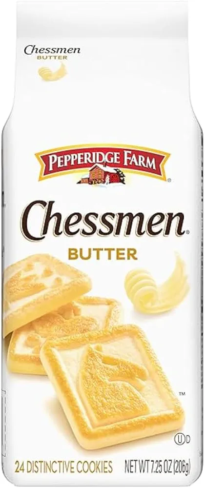 Pepperidges Farms Chessmen Butter Cookies, 7.25 OZ Bag w/JS REDHOK DEALZ Sticker