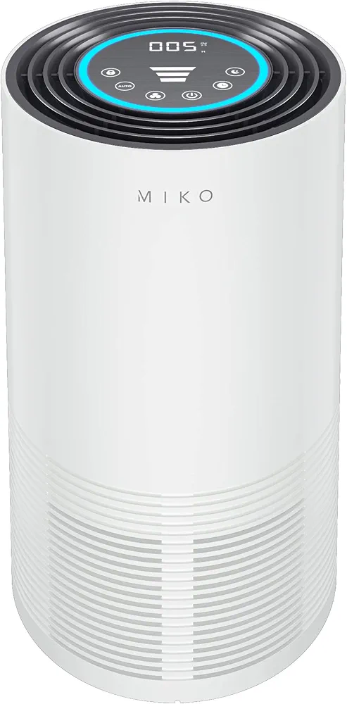 Miko Air Purifier For Home Large Room H13 True HEPA Air Filter For Pets, Allergies, Asthma, Smoke Odor Eliminator With PM2.5 Air Quality Sensor, Auto Function Covers 970 Sqft (Renewed)