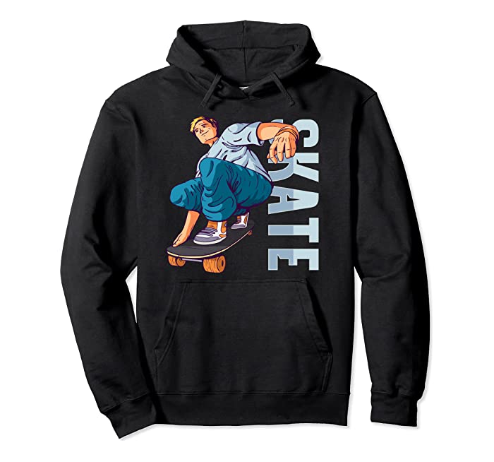 Skateboard Sports Skater Skating Skate Board Longboard Gift Pullover Hoodie