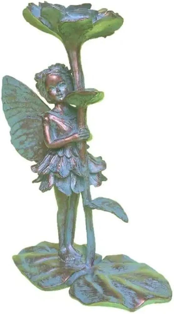 Fairy in Bronze Patina Home Patio & Garden Statue Figurine Cactus Ponyo Room Accessories for accesories Cloud