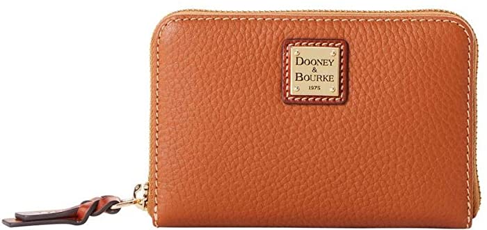 Dooney & Bourke Medium Pebble Zip Around Wallet Caramel