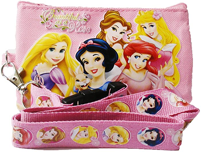 Disney Princess and Tangle Lanyard with Coin Purse 'Beautiful as a Rose"