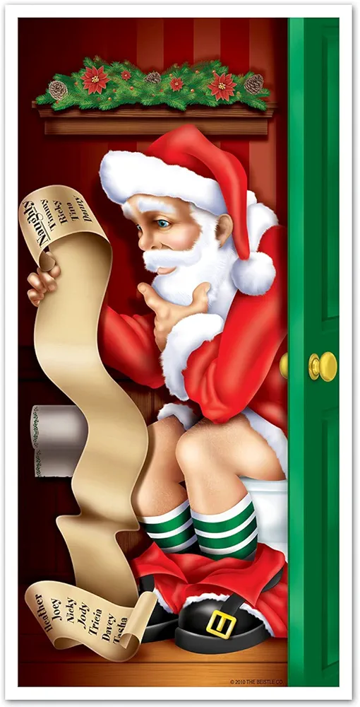 Beistle Santa Restroom Door Cover