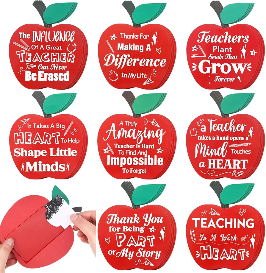 48 Pack Teacher Appreciation Gift Card Holder Shape of fruit Money Gift Card Holder Thank You Gifts Nifty Gift Card Holder for First Day of Year School Teacher Classroom Decoration Party Supply