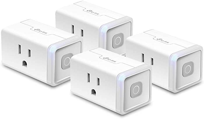 Kasa Smart Plug HS103P4, Smart Home Wi-Fi Outlet Works with Alexa, Echo, Google Home & IFTTT, No Hub Required, Remote Control, 15 Amp, UL Certified, 4-Pack, White