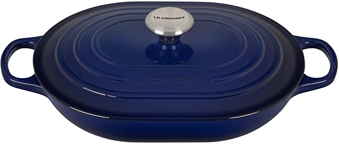 Le Creuset Enameled Cast Iron Signature Oval Casserole, 3.75 qt., Indigo