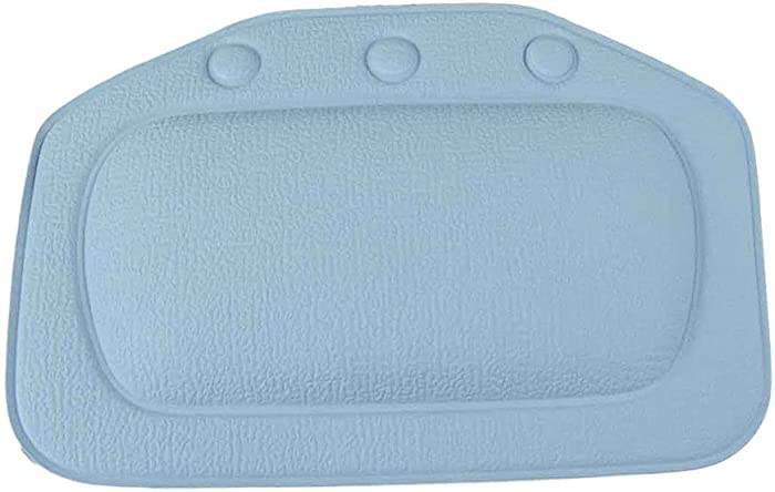 Head Neck Rest Home Spa Product Bath Cushion PVC Spa 3 Suction Cups Neck Back Cushion(Dark Blue)