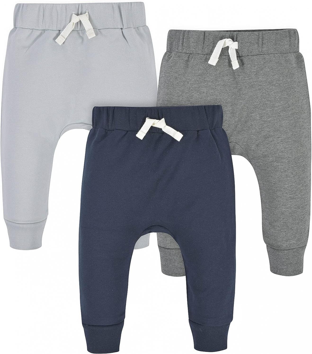 Gerber Baby Boys' Toddler 3-Pack Jogger Pants