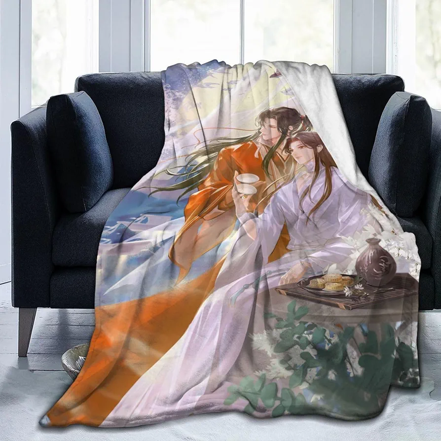 Anime Heaven Official'S Blessing Blanket Warm Super Soft Fleece Throw Blanket for Living Room Sofa Bedroom 50"X40"