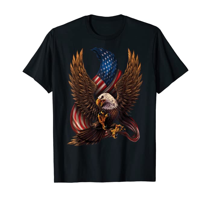 Patriotic American Design With Eagle And Flag T-Shirt