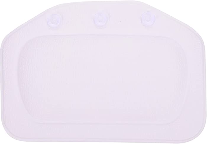 Bath Pillow Bathtub Spa Cushion: Support Head Neck Back in Tub PVC Bathtub Cushion Bathtub Pillow Rest White