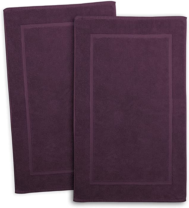 Hearth & Harbor Bath Towels - 100% Ring Spun Cotton Luxury Towels - Ultra Soft & Highly Absorbent, Bathroom Towels. Floor Mat - Purple