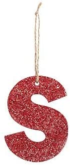 German Glitter Letter Red -S- Christmas Ornaments Each - Pottery Barn