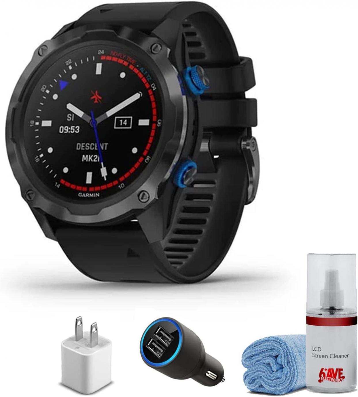 Garmin Descent Mk2i - Titanuim/Black with 6Ave Travel & Cleaning Kit