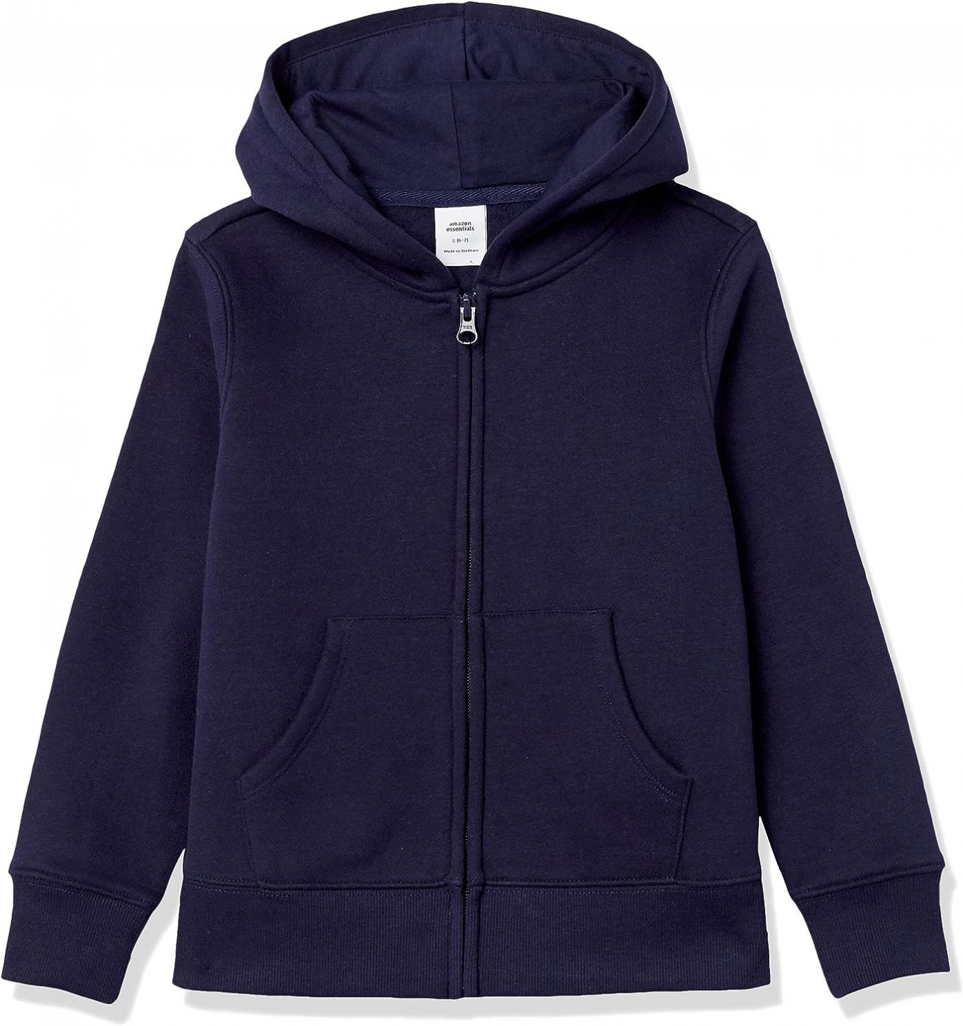 Amazon Essentials Girls and Toddlers' Fleece Zip-Up Hoodie Sweatshirt