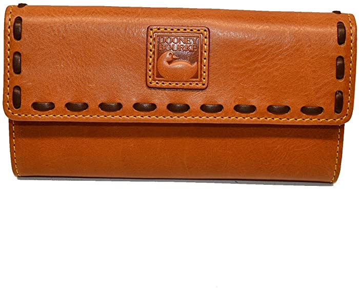 Dooney & Bourke Florentine Leather Continental Clutch Natural